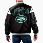NFL New York Jets Multi Varsity Leather Jacket