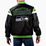 NFL Seattle Seahawks Varsity Leather Jacket