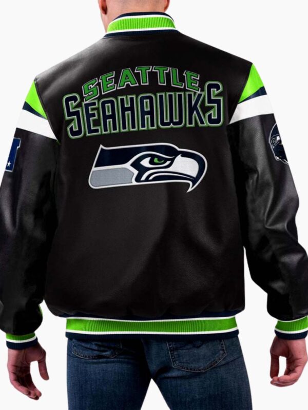 NFL Seattle Seahawks Varsity Leather Jacket
