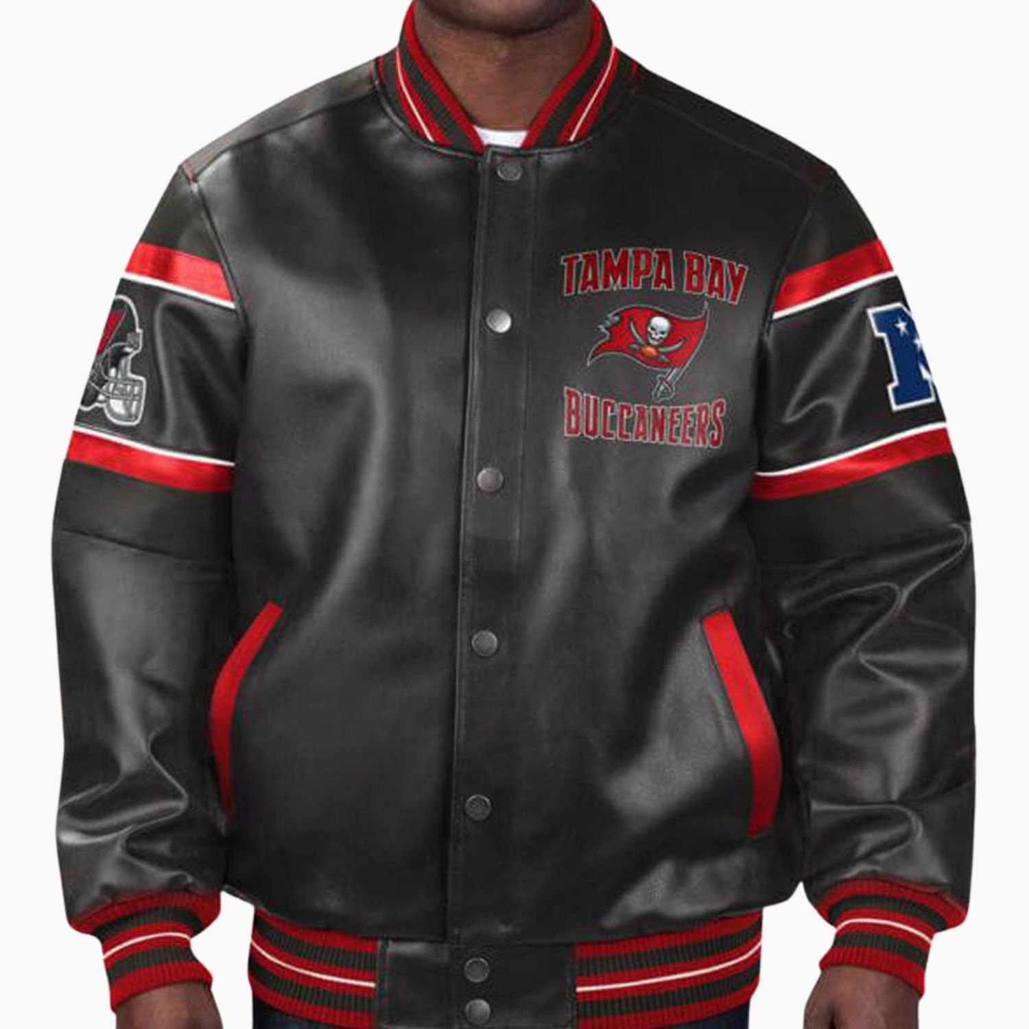 NFL Tampa Bay Buccaneers Multicolor Leather Jacket NFL Tampa Bay Buccaneers Multicolor Leather Jacket