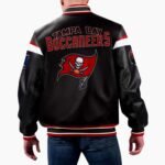 NFL Tampa Bay Buccaneers Multicolor Varsity Leather Jacket