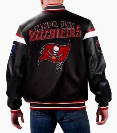 NFL Tampa Bay Buccaneers Multicolor Varsity Leather Jacket