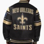 NFL Team New Orleans Saints Multicolor Leather Jacket