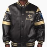 NFL Team New Orleans Saints Multicolor Leather Jacket