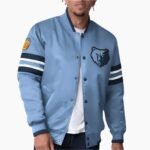 NBA Memphis Grizzlies Satin Varsity Jacket