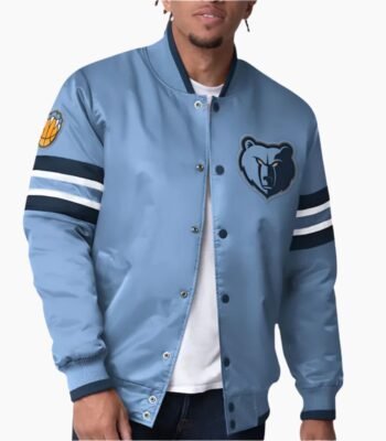NBA Memphis Grizzlies Satin Varsity Jacket