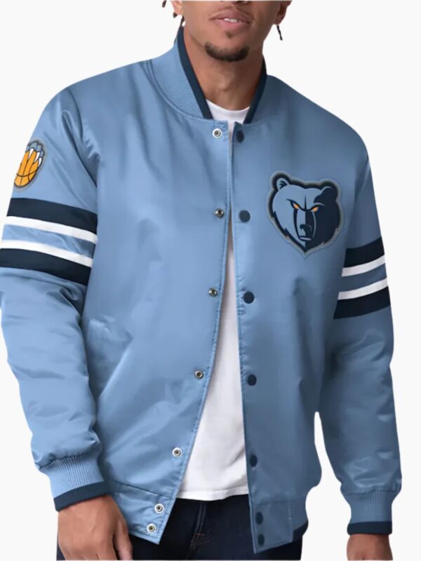 NBA Memphis Grizzlies Satin Varsity Jacket