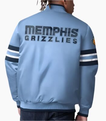 NBA Memphis Grizzlies Satin Varsity Jacket