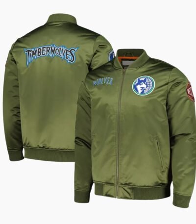 NBA Minnesota Timberwolves Satin Varsity Jacket