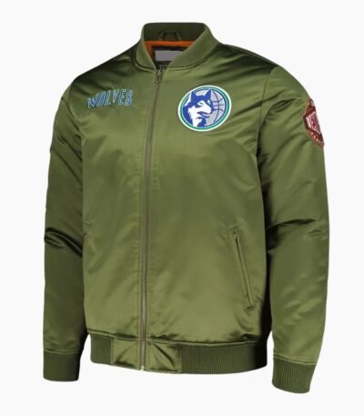 NBA Minnesota Timberwolves Satin Varsity Jacket