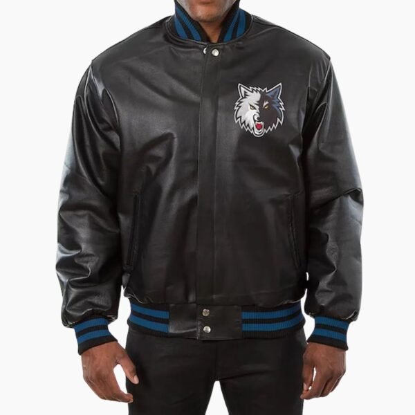 NBA Minnesota Timberwolves leather Varsity Jacket