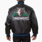 NBA Minnesota Timberwolves leather Varsity Jacket