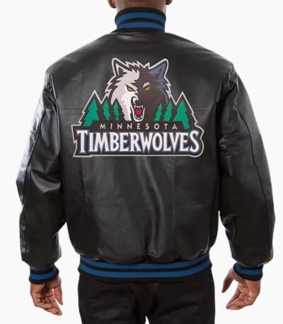 NBA Minnesota Timberwolves leather Varsity Jacket