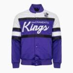 NBA Sacramento Kings Satin Varsity Jacket