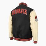 NCAA Georgia Bulldog Black And Cream Varsity Jacket