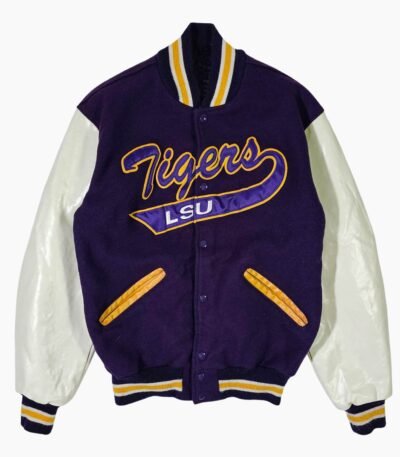 NCAA Vintage 90s LSU Tigers Delong Varsity Jacket