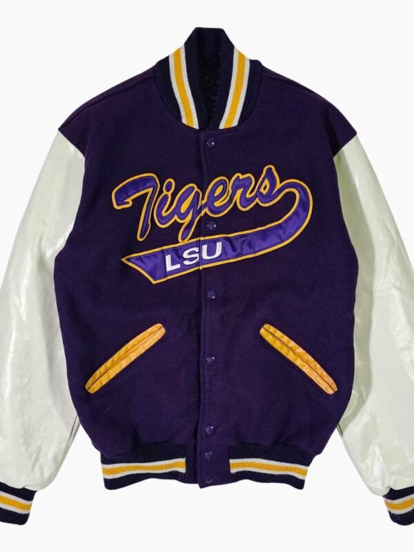 NCAA Vintage 90s LSU Tigers Delong Varsity Jacket