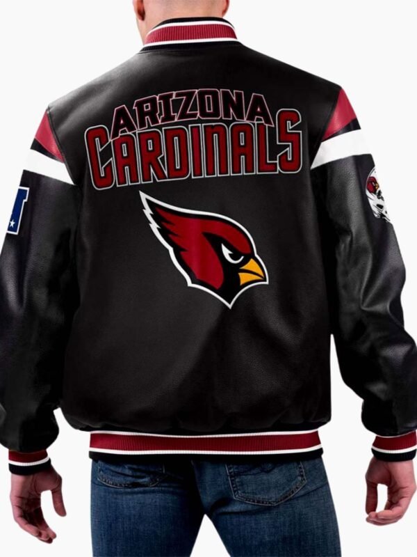 NFL Arizona Cardinals Multicolor Varsity Leather Jacket