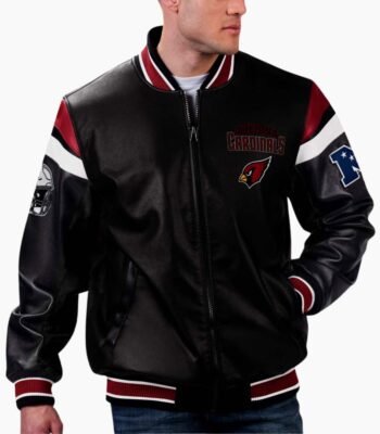 NFL Arizona Cardinals Multicolor Varsity Leather Jacket