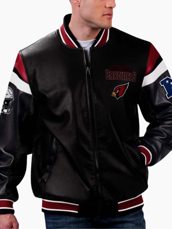 NFL Arizona Cardinals Multicolor Varsity Leather Jacket