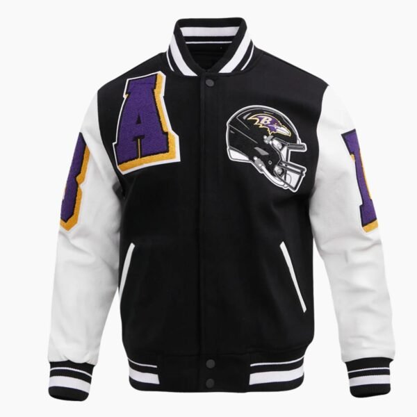 NFL Baltimore Ravens Ribbed Wool Varsity Jacket