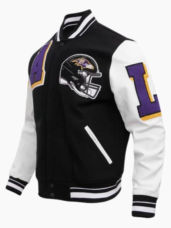NFL Baltimore Ravens Ribbed Wool Varsity Jacket