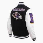 NFL Baltimore Ravens Ribbed Wool Varsity Jacket
