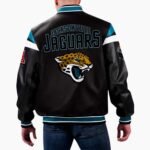 NFL Black Jacksonville Jaguars Varsity Leather Jacket