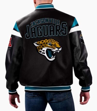 NFL Black Jacksonville Jaguars Varsity Leather Jacket