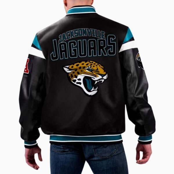 NFL Black Jacksonville Jaguars Varsity Leather Jacket