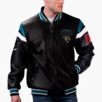NFL Black Jacksonville Jaguars Varsity Leather Jacket