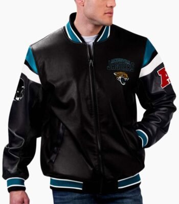 NFL Black Jacksonville Jaguars Varsity Leather Jacket