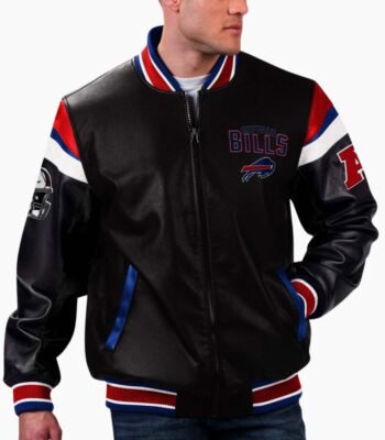 NFL Buffalo Bills Multi Varsity Leather Jacket
