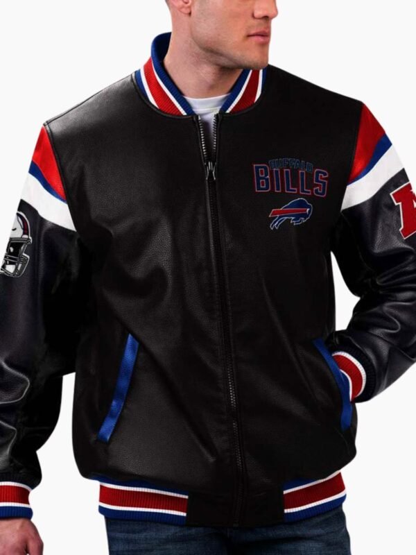 NFL Buffalo Bills Multi Varsity Leather Jacket