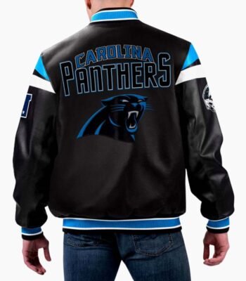 NFL Carolina Panther Football Varsity Leather Jacket
