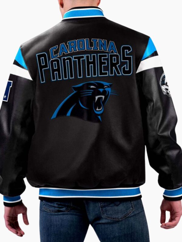 NFL Carolina Panther Football Varsity Leather Jacket