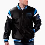 NFL Carolina Panther Football Varsity Leather Jacket