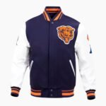 NFL Chicago Bears Retro Classic Ribbed Wool Varsity Jacket