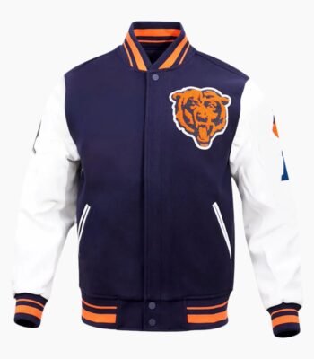 NFL Chicago Bears Retro Classic Ribbed Wool Varsity Jacket