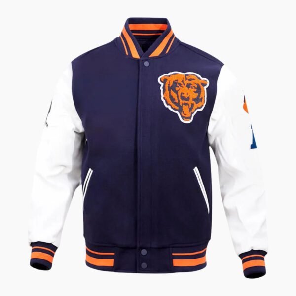 NFL Chicago Bears Retro Classic Ribbed Wool Varsity Jacket