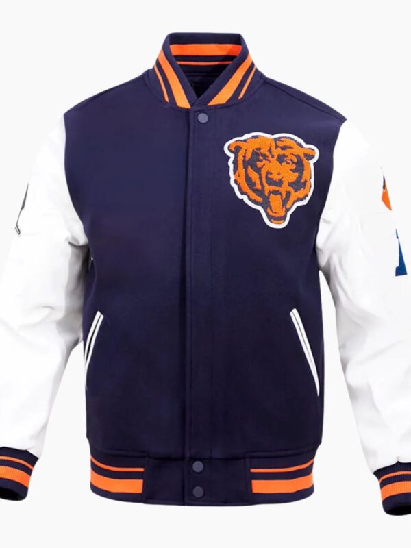 NFL Chicago Bears Retro Classic Ribbed Wool Varsity Jacket
