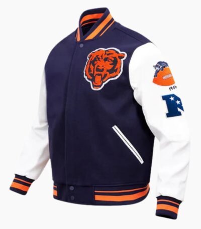 NFL Chicago Bears Retro Classic Ribbed Wool Varsity Jacket