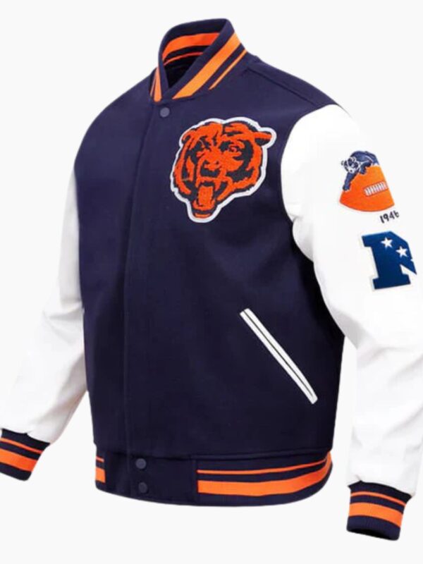 NFL Chicago Bears Retro Classic Ribbed Wool Varsity Jacket