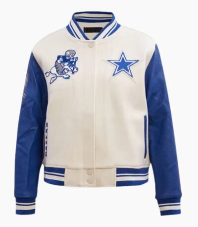 NFL Dallas Cowboys Retro Classic Ribbed Wool Varsity Jacket
