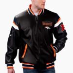 NFL Denver Broncos Varsity Leather Jacket
