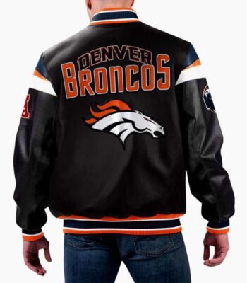 NFL Denver Broncos Varsity Leather Jacket