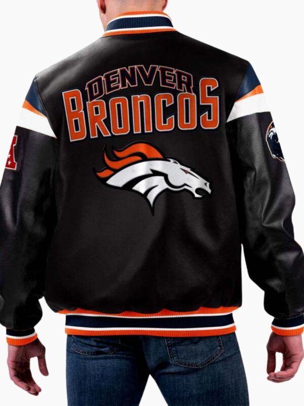 NFL Denver Broncos Varsity Leather Jacket