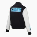 NFL Detroit Lions Classic Black Wool Varsity Jacket