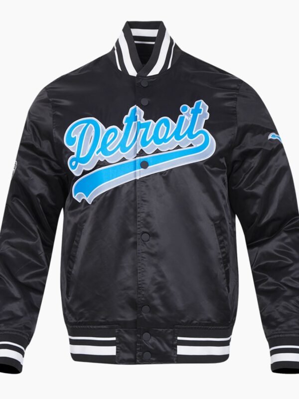 NFL Detroit Lions Script Tail Satin Jacket