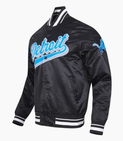 NFL Detroit Lions Script Tail Satin Jacket